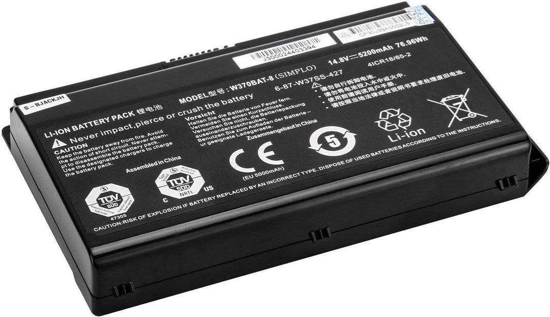 W370BAT-8 6-87-W370S-427 Laptop Batterie Ersatz für Clevo W350ET W350ETQ W355STQ Schenker XMG A503 A