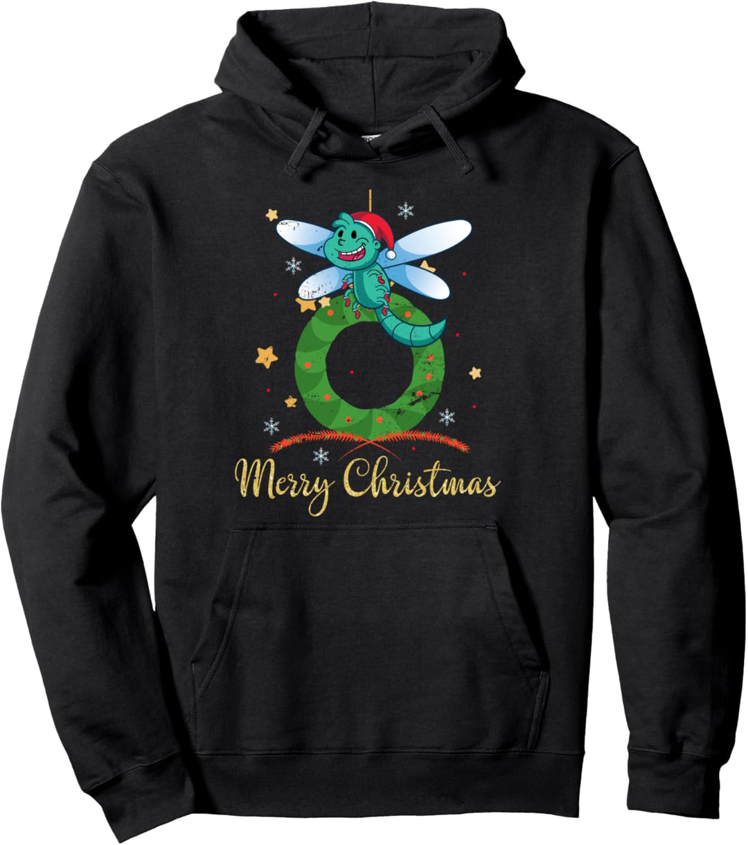 Frohe Weihnachten Familien Geschenk Lustige Libelle Pullover Hoodie