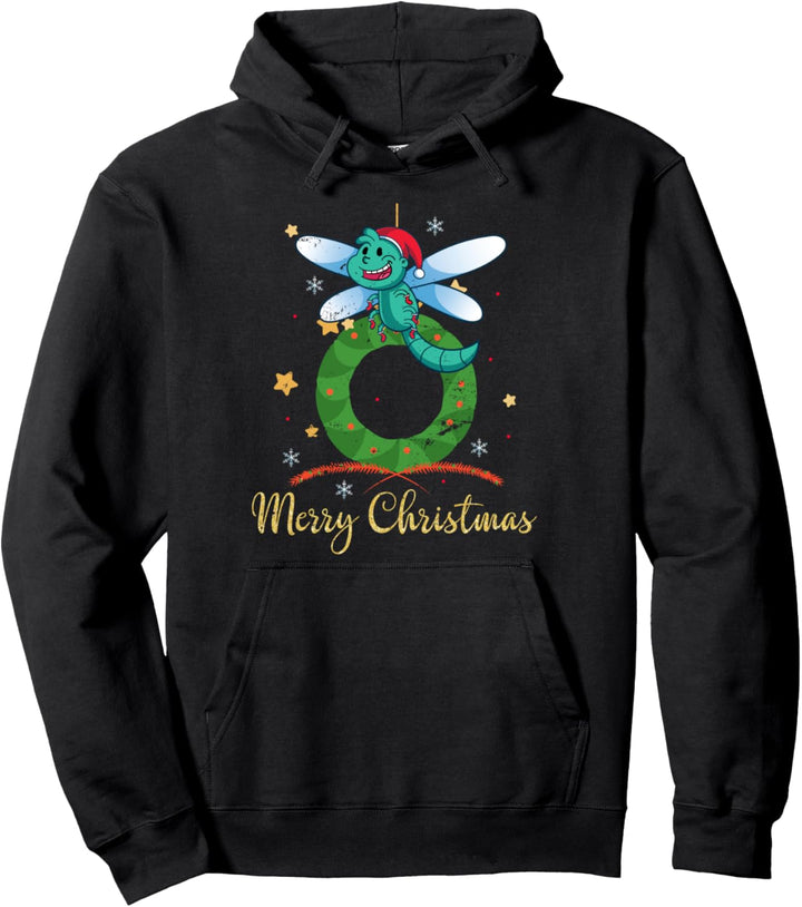 Frohe Weihnachten Familien Geschenk Lustige Libelle Pullover Hoodie