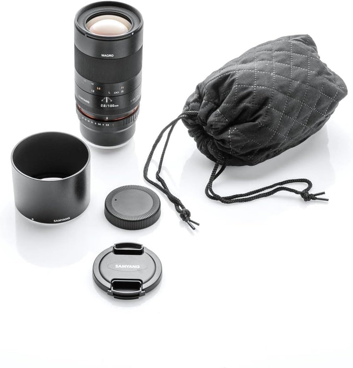Samyang 100mm F2.8 Makro für MFT– Macro Teleobjektiv Festbrennweite für MFT Mount, manueller Fokus,
