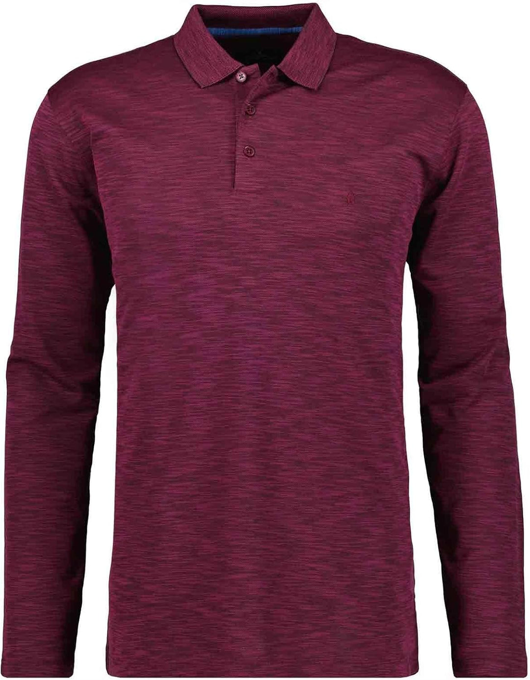 RAGMAN Herren Softknitpolo Flammdesign, Langarm M Beere-620, M Beere-620
