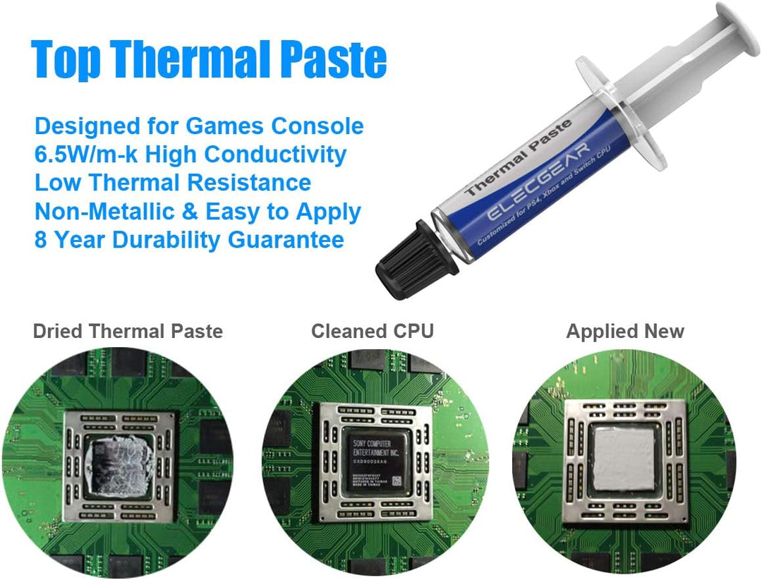 ElecGear Replacement CPU Lüfter für PS4 Slim CUH-2xxx – Intern Reparatur Ersatzkühler Ventilator Küh