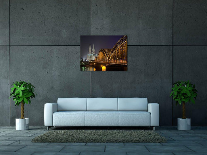 Bilderdepot24 Bild auf Leinwand | Kölner Dom in 60x50 cm als Wandbild | Wand-deko Dekoration Wohnung
