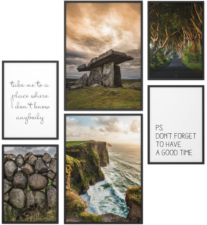 Papierschmiede® Mood Poster Set Irland, Bilder Wohnzimmer Deko Schlafzimmer, 2x DIN A3 (ca. 30x42) u