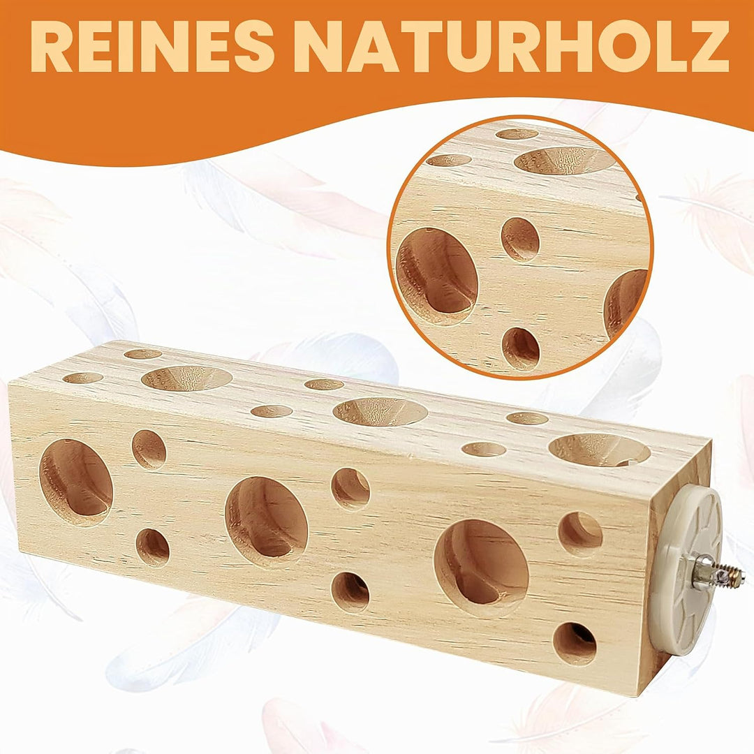 Kauspielzeug aus natürlichem Holz, für Sittiche, Vogelkäfig-Zubehör für Hamster, Nymphensittiche, Si