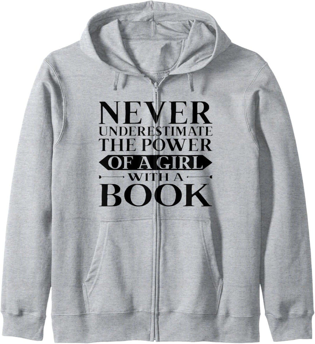 The Power of A Girl With a Book Bookaholic Bookworm Gift Kapuzenjacke