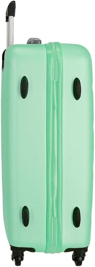 Roll Road Flex Kofferset Grün 55/65/75 cms Hartschalen ABS Kombinationsschloss 182L 4 Räder Handgepä