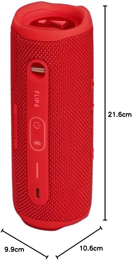 JBL Flip 6 Bluetooth Box in Rot – Wasserdichter, tragbarer Lautsprecher mit 2-Wege-Lautsprechersyste