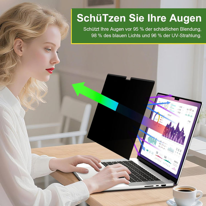 Magnetischer Blickschutzfilter für MacBook Neo 13 Zoll (2026, A18 pro), Abnehmbarer Anti Glare Blaul