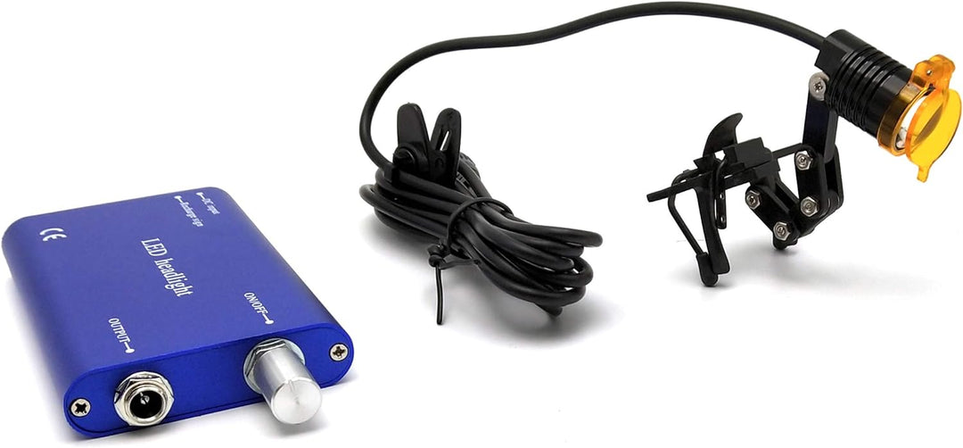 BONEW 3 W LED Dental-Stirnlampe mit Filter zum Anklippen, Blau
