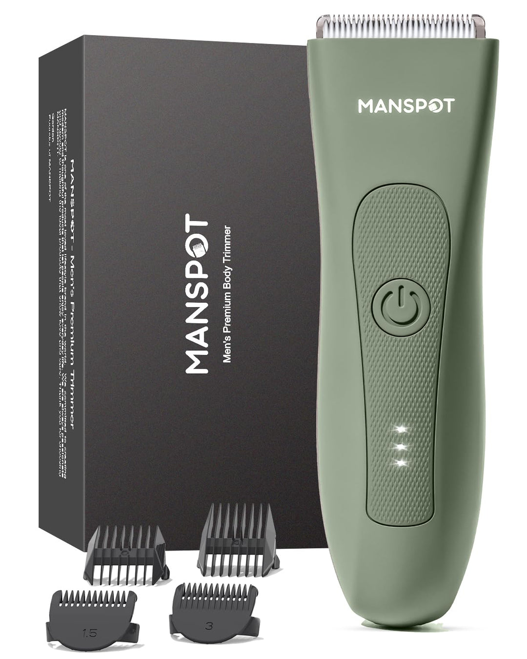 MANSPOT Intimrasierer Mann, Körperhaartrimmer für Herren, Professioneller Body Trimmer Wasserdicht m