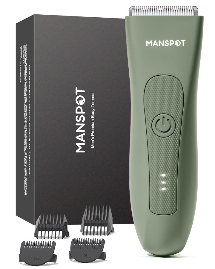 MANSPOT Intimrasierer Mann, Körperhaartrimmer für Herren, Professioneller Body Trimmer Wasserdicht m