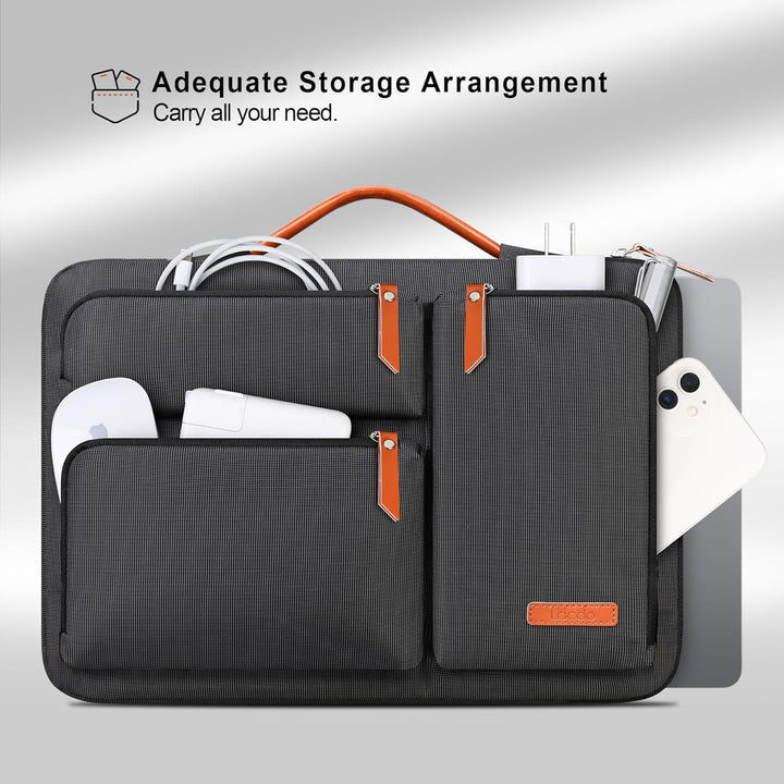 Lacdo 360° Rundumschutz Laptop Schultertasche Hülle für MacBook Air/Pro, 13-13.3 Zoll Computer Tasch
