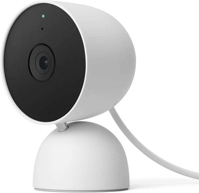 Google Nest Cam mit Kabel, Sicherheitskamera für Zuhause, Weiss, 5,69 x 6,4 x 9,84 cm; 393 Gramm Nes