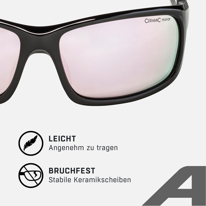 ALPINA LYRON S - Verspiegelte und Bruchsichere Sport- & Fahrradbrille Mit 100% UV-Schutz Für Erwachs