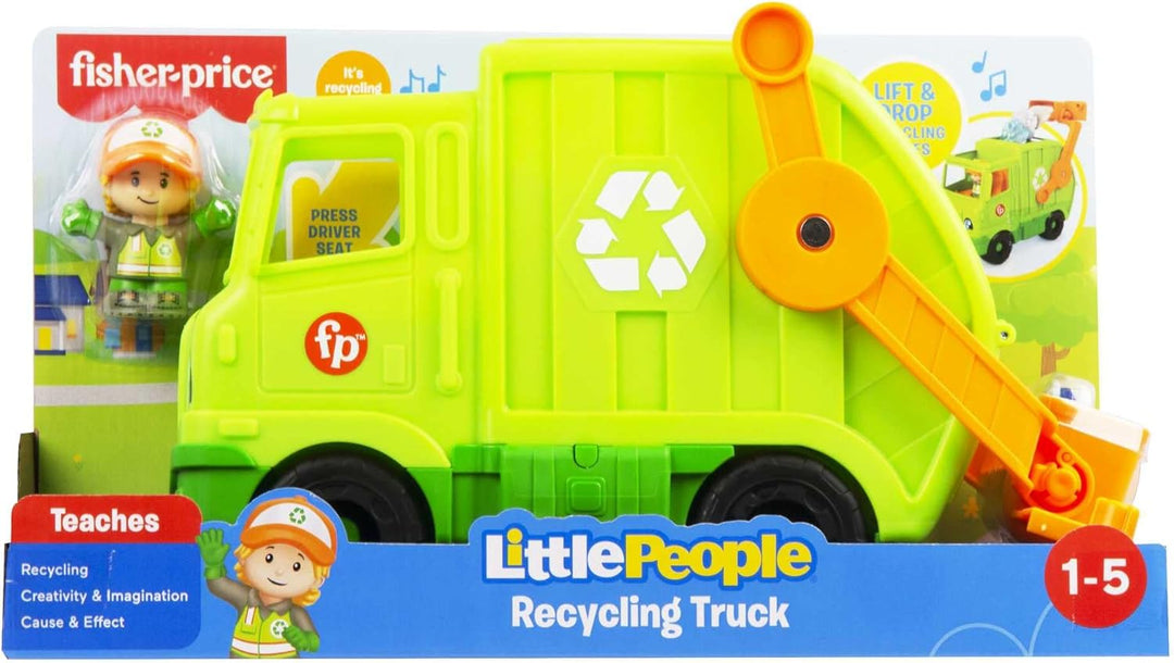 Fisher-Price HJN47 - Little People Recycling Laster – mehrsprachige Version, Musikspielzeug zum Ansc