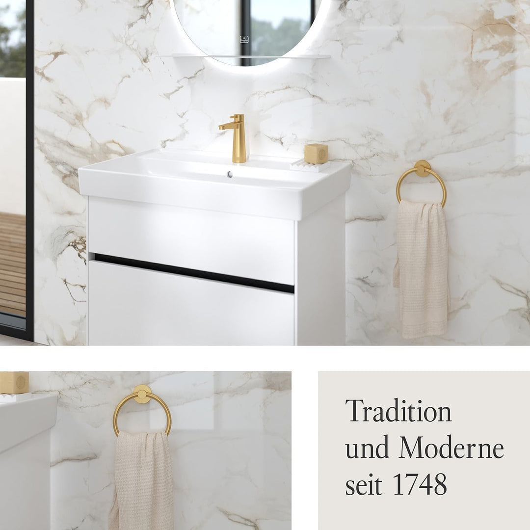 Villeroy &amp; Boch Elements Tender Handtuchhalter, rund – Gold, gebürstet Handtuchring rund Brushed Gol