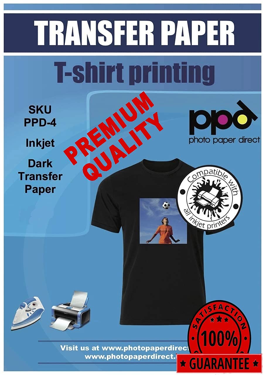 PPD 200xA4 Inkjet Premium Transferpapier für Dunkles Textil, Bügeleisen, Transferpresse PPD-4-200