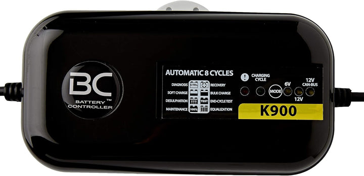 BC K900 - 6/12V 0,9A - Batterie-Ladegerät und Erhaltungsgerät mit 3 Ladeprogramme: 6 Volt/12 Volt/12