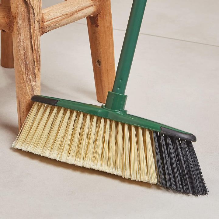 Spontex Eco Green Besen Indoor, für den Innenbereich aus 100% recycelten Materialien, mit Teleskopst