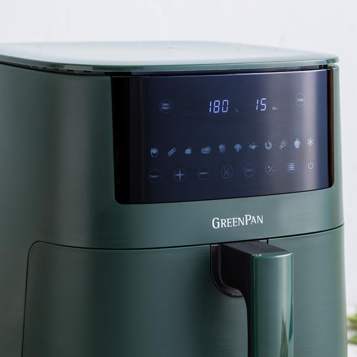 GreenPan Bistro Heissluftfritteuse, Airfryer, 7,2 Liter, 1650 Watt, LED-Touchscreen, Antihaftbeschic