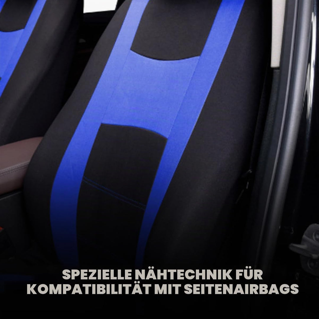 JNNJ 9 Stück Autositzbezüge Kompletter Satz, Klassisch Autositzbezüge Sitzschoner Auto Schonbezug Au