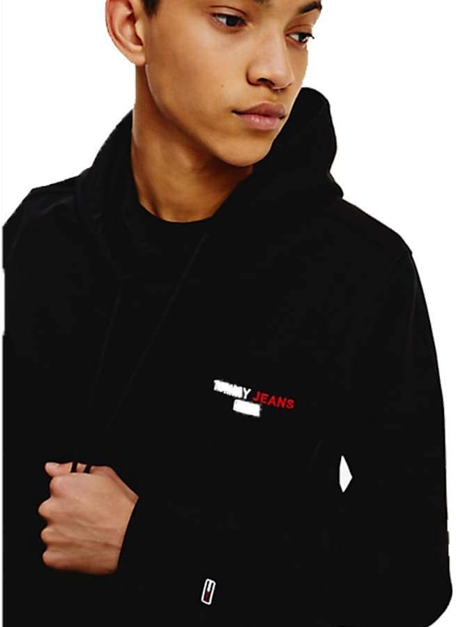 Tommy Jeans Herren TJM Tommy Chest Graphic Hoodie Hose M Schwarz, M Schwarz