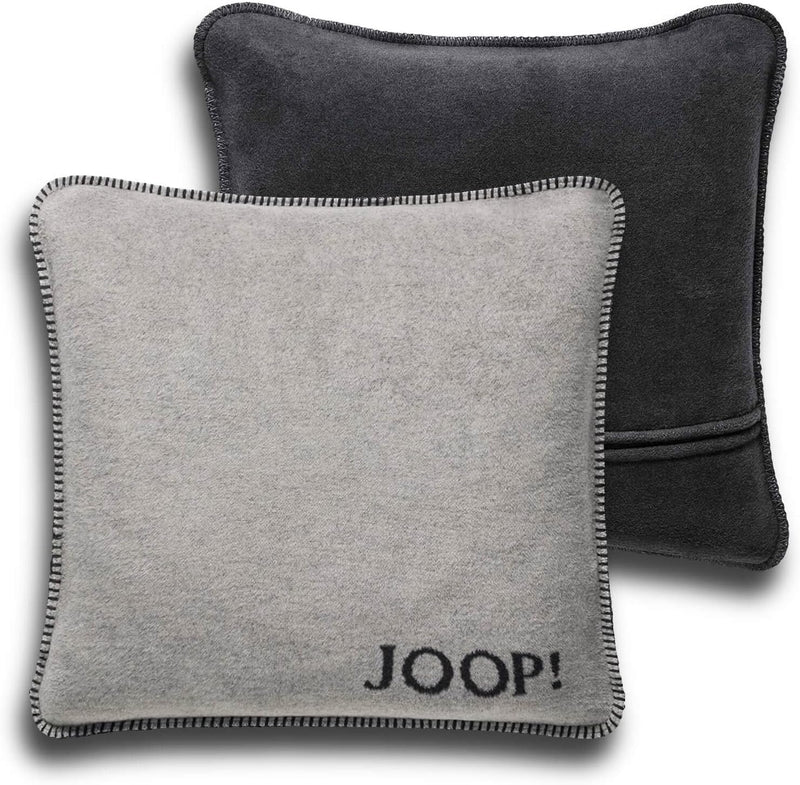 Joop! Kissenhülle Uni Doubleface Ash-Anthrazit Baumwolle Polyacryl, Masse: 50cm x 50cm, 739469 50 x