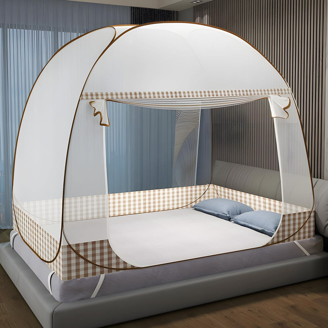 Moskitonetz Bett, Faltbares Doppeltür Moskitonetz Pop Up, Tragbares Moskitonetz Reise, Grosses Mücke