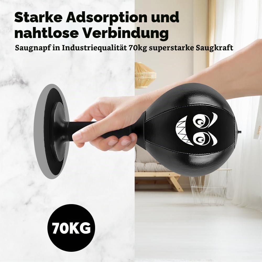 Punchingball Tisch mit Saugnapf, Strapazierfähiger Ball Rage Bag Desktop Punching Bag Mini Boxsack f