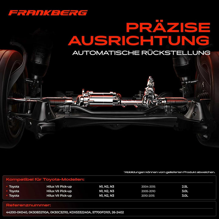 Frankberg Lenkgetriebe Servolenkgetriebe Hydraulisch für Linkslenker Kompatibel mit Hilux VII Pick-u