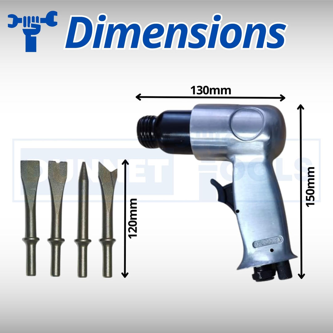Heavy Duty Air Hammer Drill Pneumatic Tools Includes 4pc Power Chisel Bits High Power Air Chisel Ham