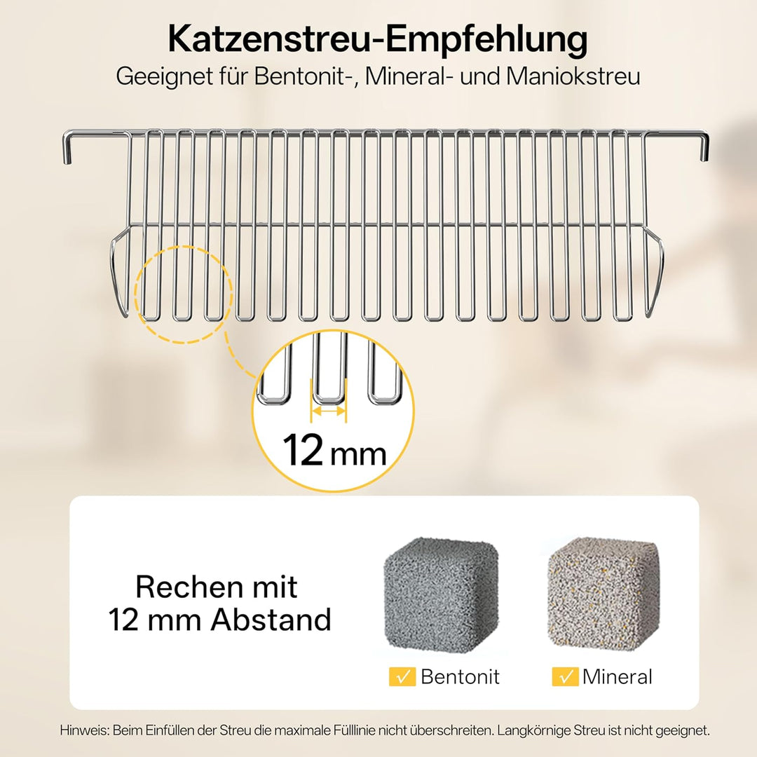UBPET C31 Katzenklo Selbstreinigend,Offene Selbstreinigende Katzentoilette mit APP-Steuerung,Desodor