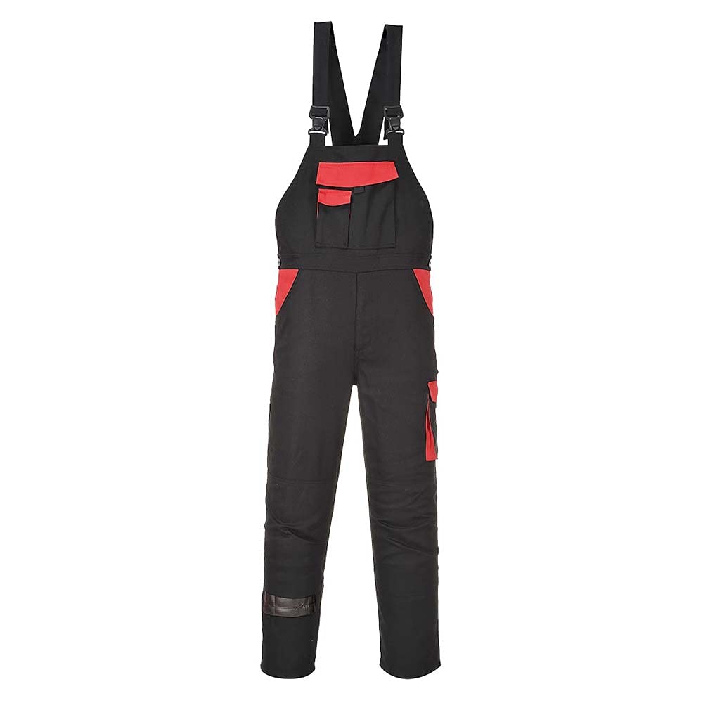 Portwest Latzhose Warschau, Grösse: XXXL, Farbe: Schwarz, CW12BKRXXXL 3XL Schwarz, 3XL Schwarz