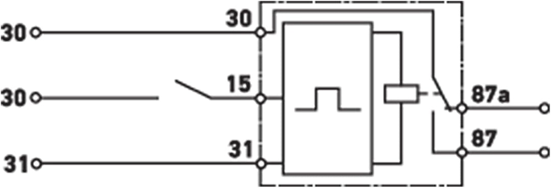 HELLA - Zeitrelais - 12V - Anschlussanzahl: 5 - Wechsler - 5HE 996 152-151