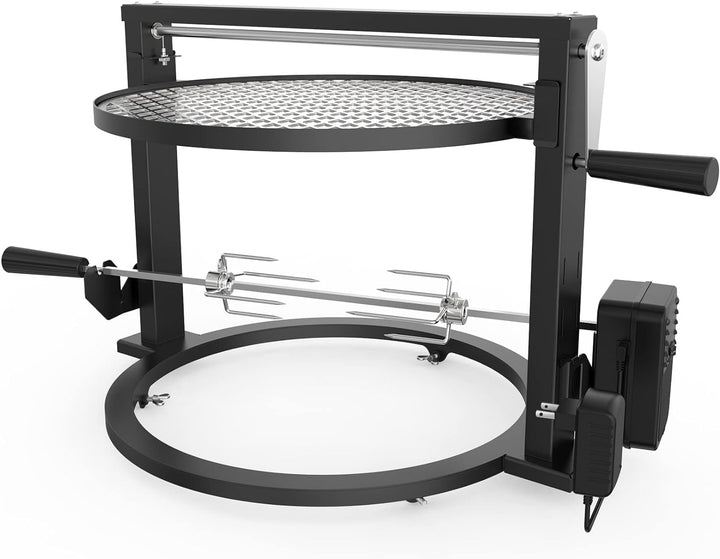 Onlyfire Mobiler Grillspiess Set für Solo Stove Bonfire 49,6 cm Feuerstelle, Drehspiess mit Motor, 2