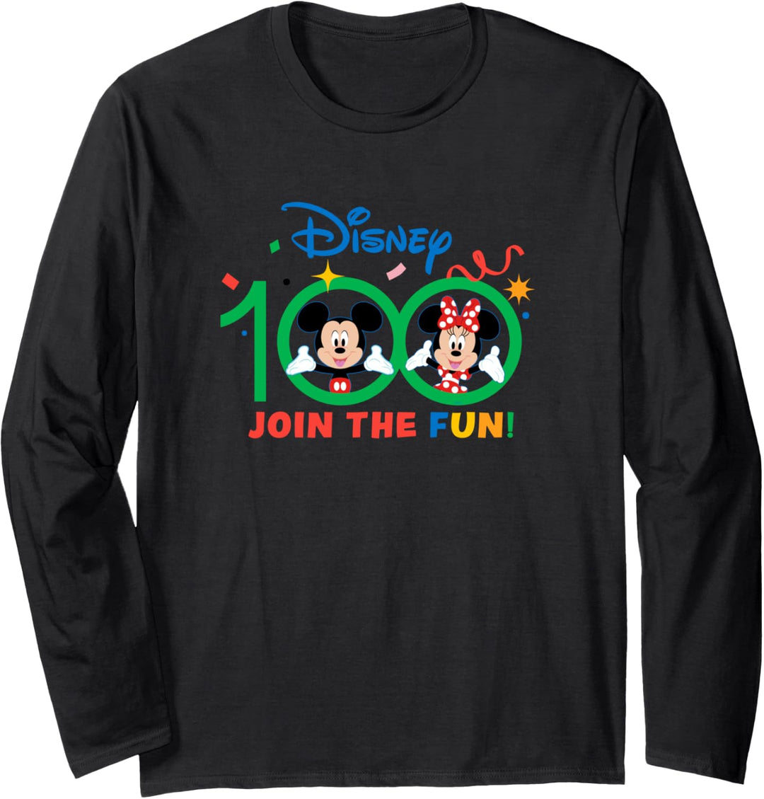 Disney 100 Anniversary Mickey and Minnie Join the Fun D100 Langarmshirt