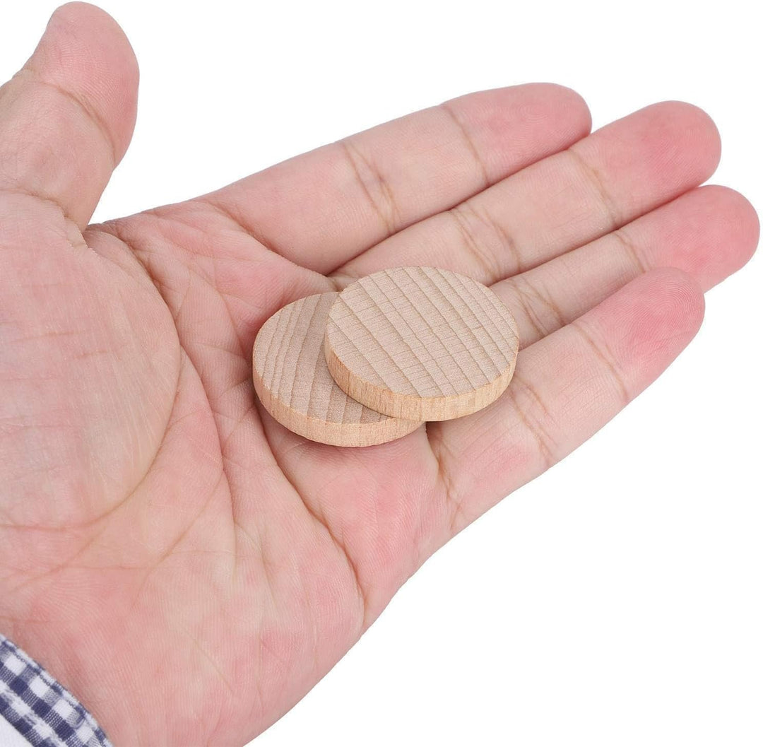100 Stück runde Holzscheiben, handgefertigte unfertige Holzstücke Basteln für DIY Türhänger, Brandma