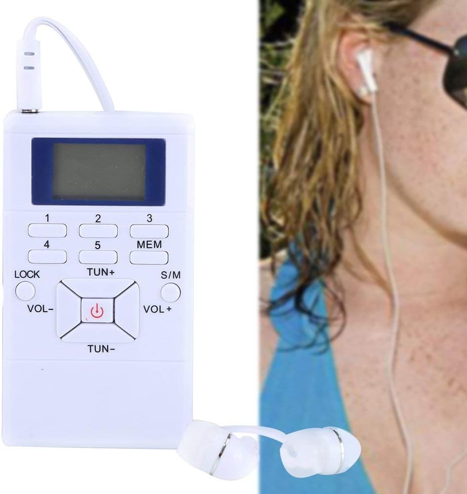 Mini Portable LCD FM Radio Digitalsignalverarbeitung Drahtloser Empfänger mit Kopfhörer für Ausser A