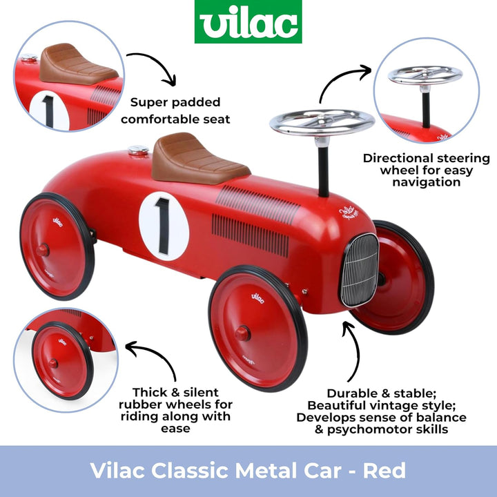 Vilac Metall-Auto, Rot, Rot
