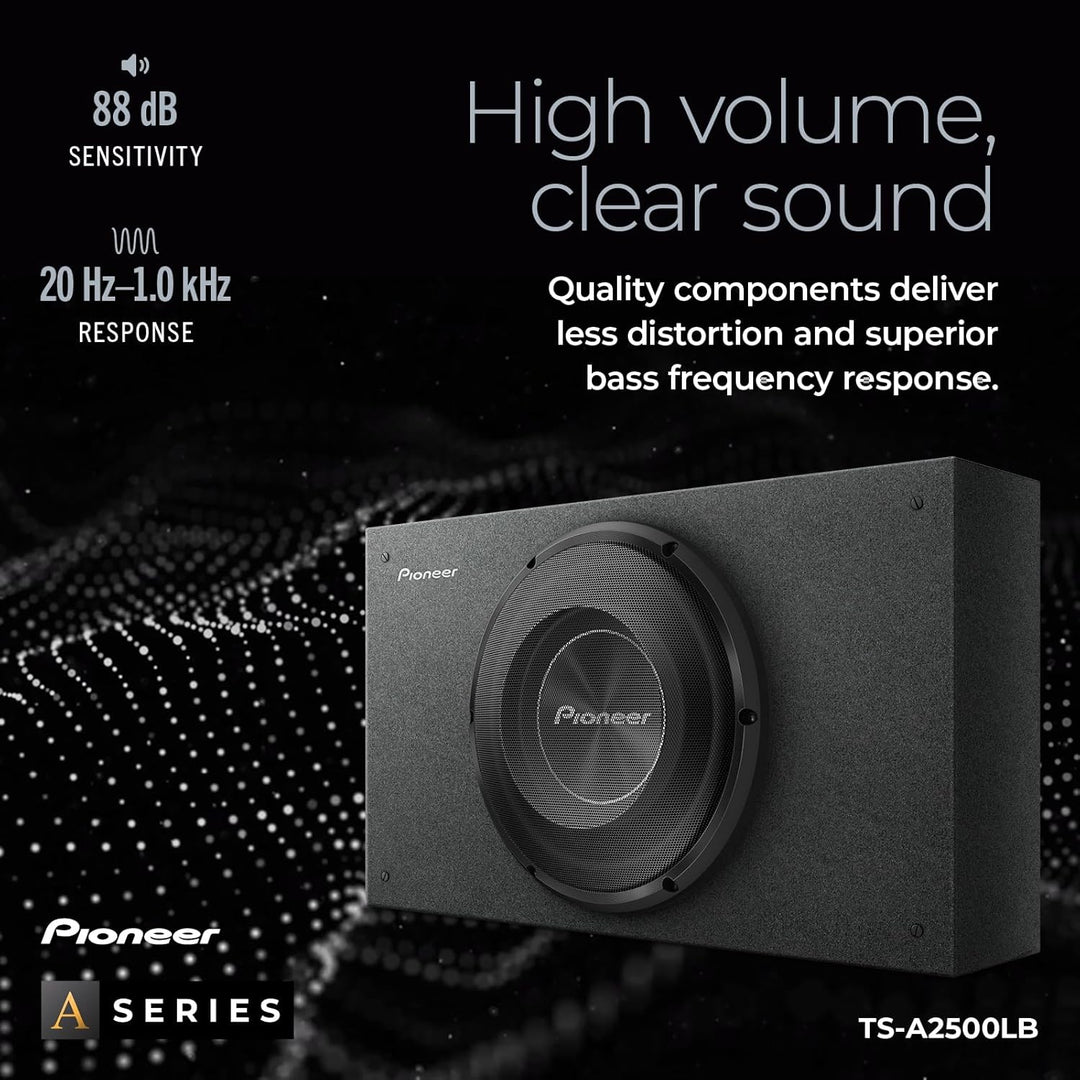 Pioneer TS-A2500LB Passiv Subwoofer, leistungsstarker Gehäuse Subwoofer mit 1200 W Maximalleistung,