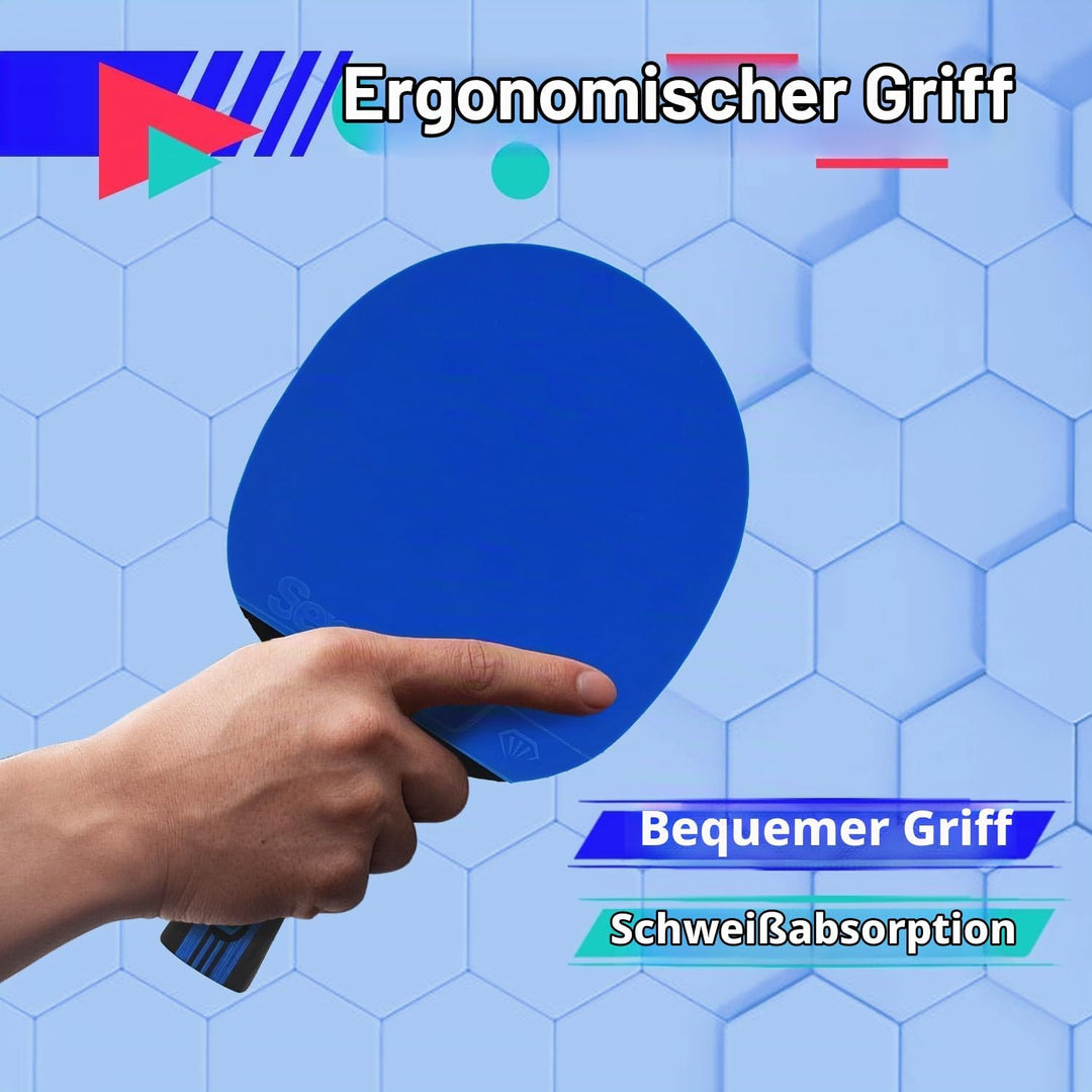 Senston Tischtennisschläger Set, 2 Tischtennisschlager, 3 Tischtennis Bälle und 1 Tasche Gut für Stu