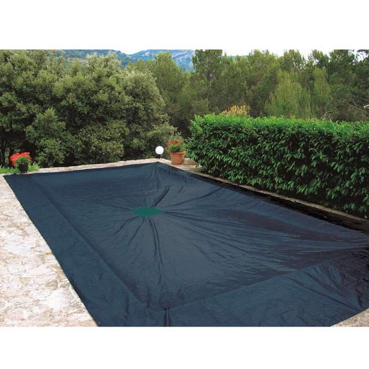 WerkaPro 11183 Abdeckplane, 4 x 7 m, für rechteckiges Pool, 240 g/m², Marineblau