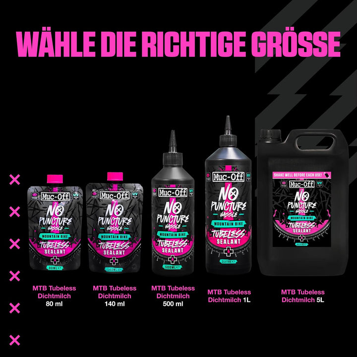 Muc-Off 822 Reifenpanne, Ärger 1L, Pink, 1 Liter Single, Single