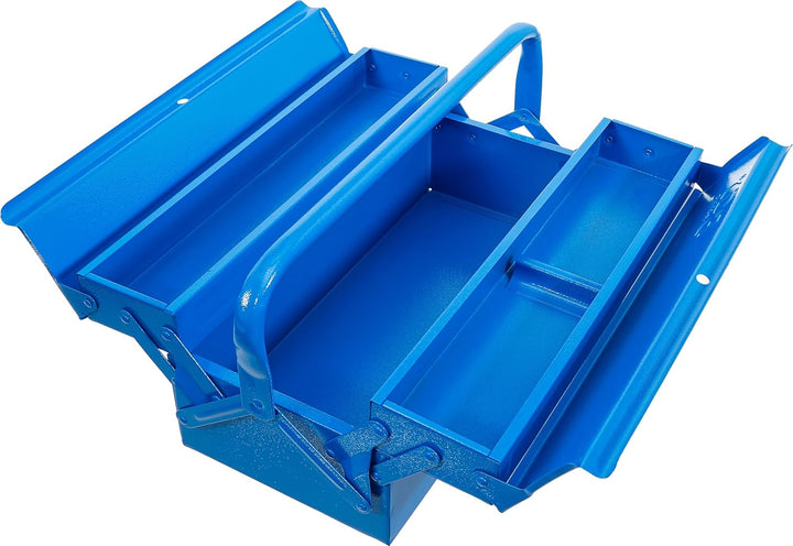 BGS 33001 | Metall-Werkzeugkasten | leer | 420 x 200 x 150 mm | 3 Fächer | Stahlblech leer | 3 Fäche