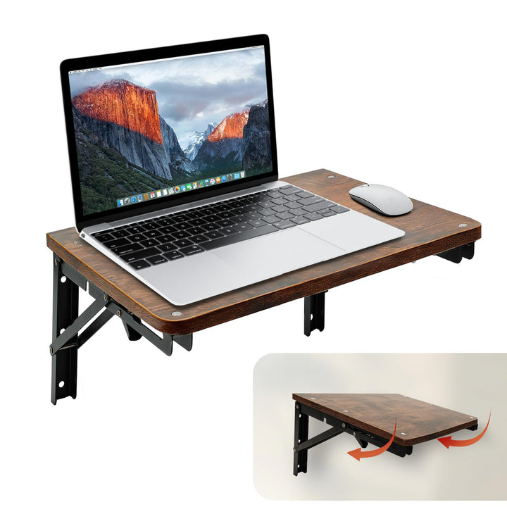 Klapptisch Wand Holz, Wandregal Faltbar für Kleine Räume, Schweberegal für Büro, Wohnzimmer, Schlafz