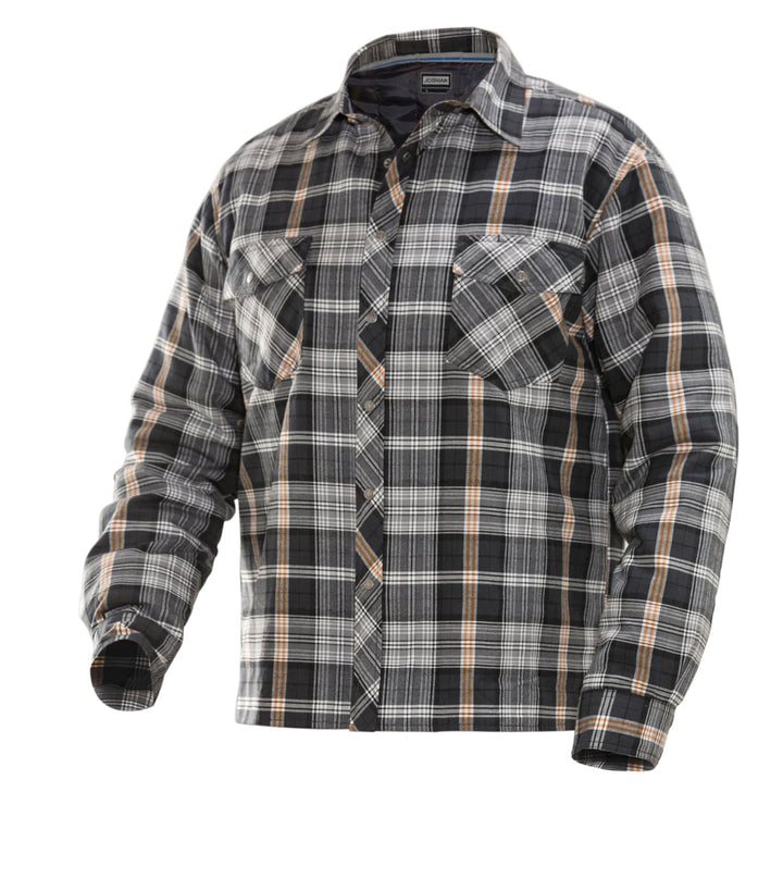Jobman Flanellhemd gefüttert 5157 Grau Grösse M Grau M, Grau M