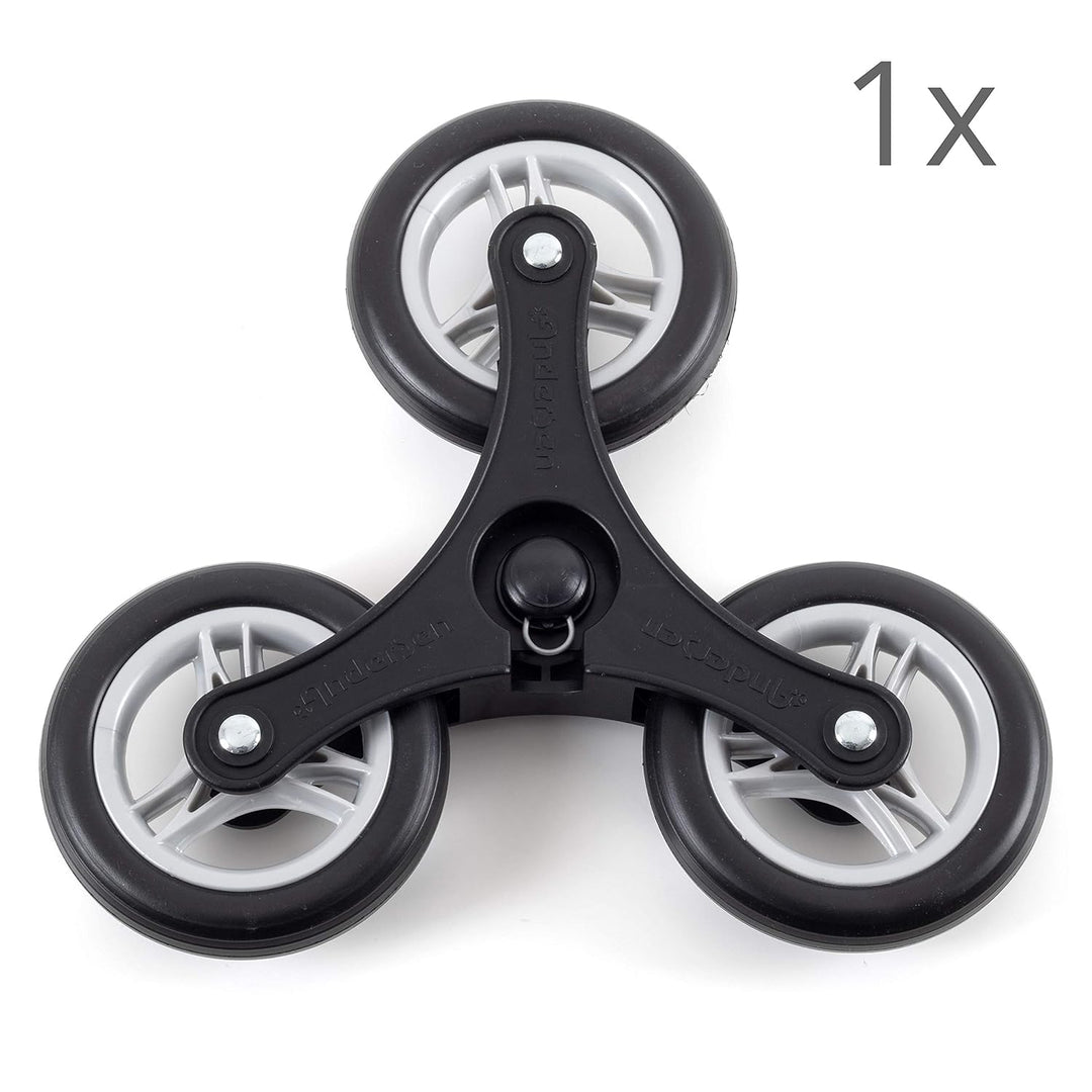Andersen Ersatzrad für Treppensteiger Einkaufstrolley, 3 x Ø 130 mm, Dreikranzrad für Royal, Royal X
