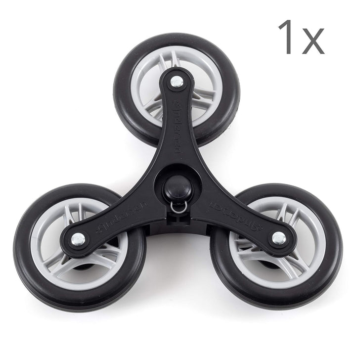 Andersen Ersatzrad für Treppensteiger Einkaufstrolley, 3 x Ø 130 mm, Dreikranzrad für Royal, Royal X