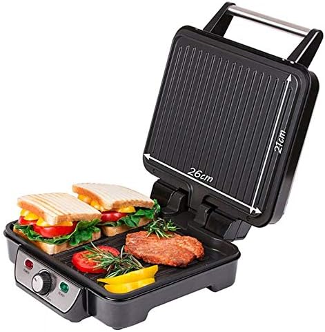 TZS First Austria Elektro-Tischgrill | Grillplatte für Fleisch & Gemüse | Kontaktgrill mit Antihaftb